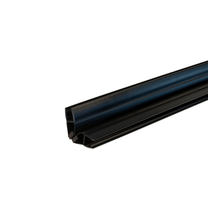 Zwarte magneetstrip met haakse hoek enkelwerkend Zwarte magneetstrip met haakse hoek enkelwerkend